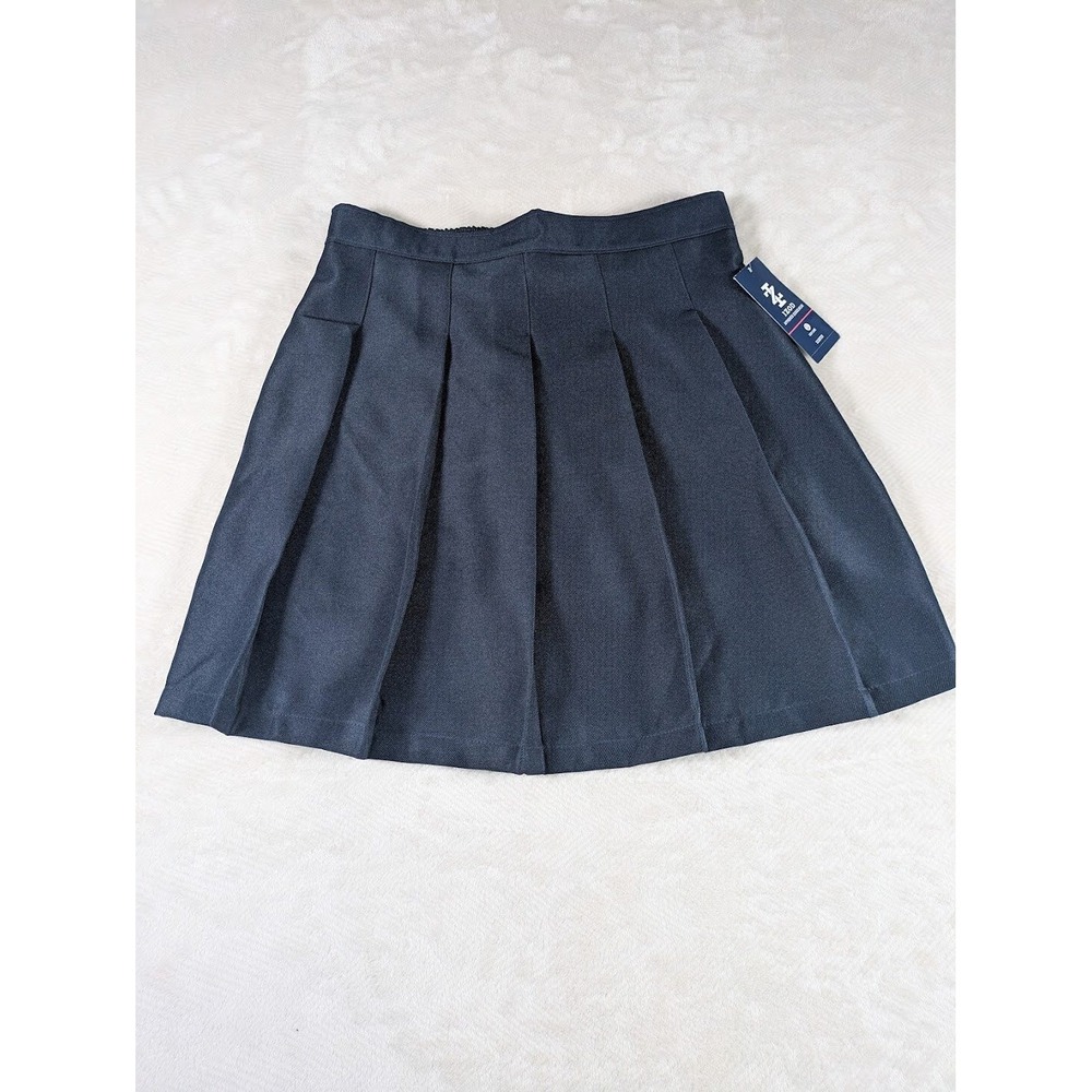 IZOD Approved Schoolwear Girls' Pleated Scooter Skirt – Size 14 Regular (Navy)